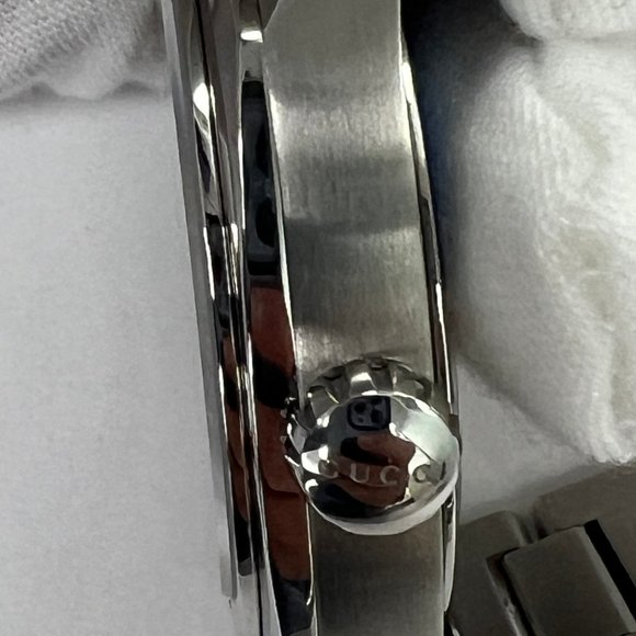 Authentic GUCCI GG2570 Swiss Blue Dial Stainless Steel Men's Watch YA142303 - Picture 5 of 8